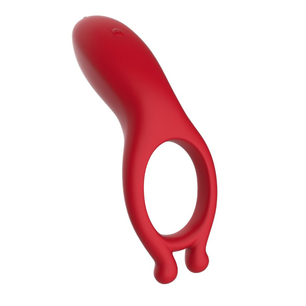 Ерекційне кільце з вібростімуляцією Every Night Toys червоне, 10.2 х 2.8 х 3 см (334388), zoom