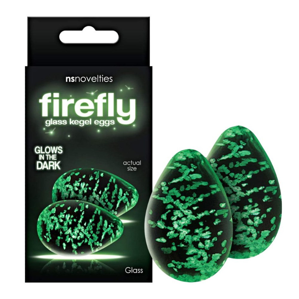 Скляні Вагінальні кульки FIREFLY GLASS Kegel EGGS CLEAR (34662), zoom