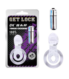 Эрекционное кольцо The Tongue с вибрацией - No Taboo