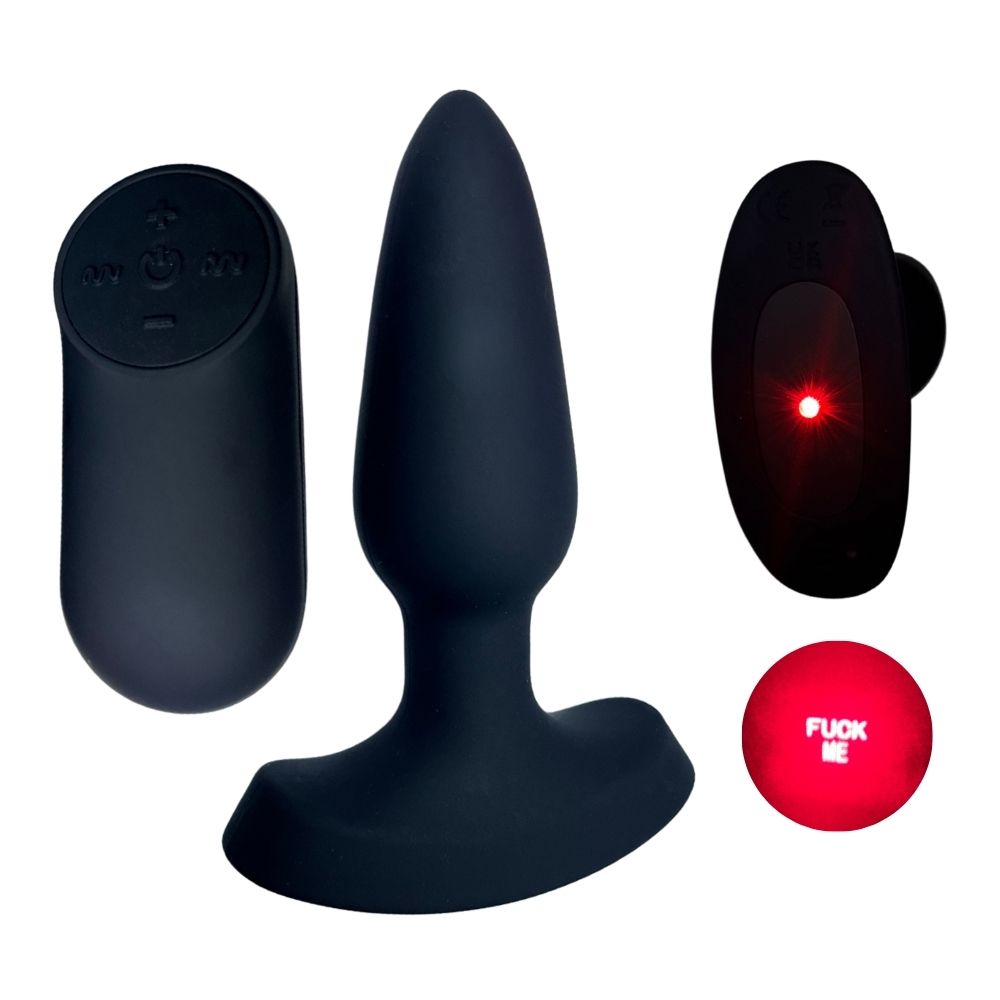 Анальний вібратор Passion Play з пультом та лазерною указкою, чорний, 12 х 3.5 см (341295), zoom
