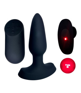 Анальный вибратор Passion Play с пультом и лазерной указкой, черный, 12 х 3.5 см - No Taboo