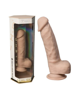 Фаллоимитатор термореактивный Silexd Real Skin жидкий силикон, беж, 17.8 х 3.8 см - No Taboo
