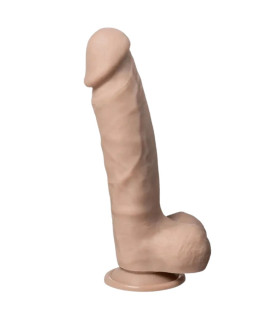 Фалоимитатор термореактиный Silexd Real Skin жидкий силикон, беж, 22.9 х 5 см - No Taboo