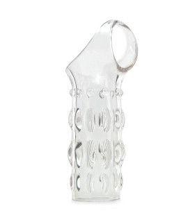 Насадка на член, ребриста з відкритою головкою - No Taboo