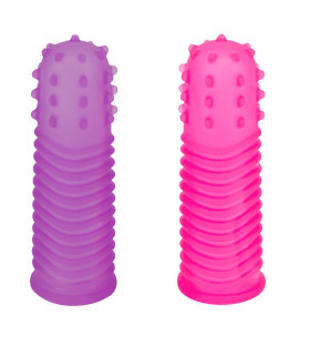 Набір насадок на палець Seven Creations Lust Finger Sleeves рожева та фіолетова, 2 шт - No Taboo