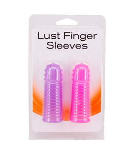 Набір насадок на палець Seven Creations Lust Finger Sleeves рожева та фіолетова, 2 шт - No Taboo