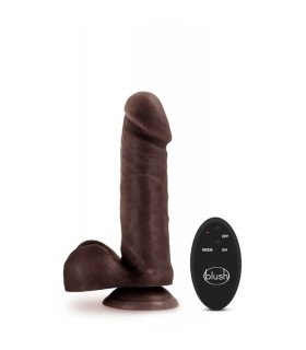Вибратор реалистичный с беспроводным пультом от Blush, коричневый - No Taboo