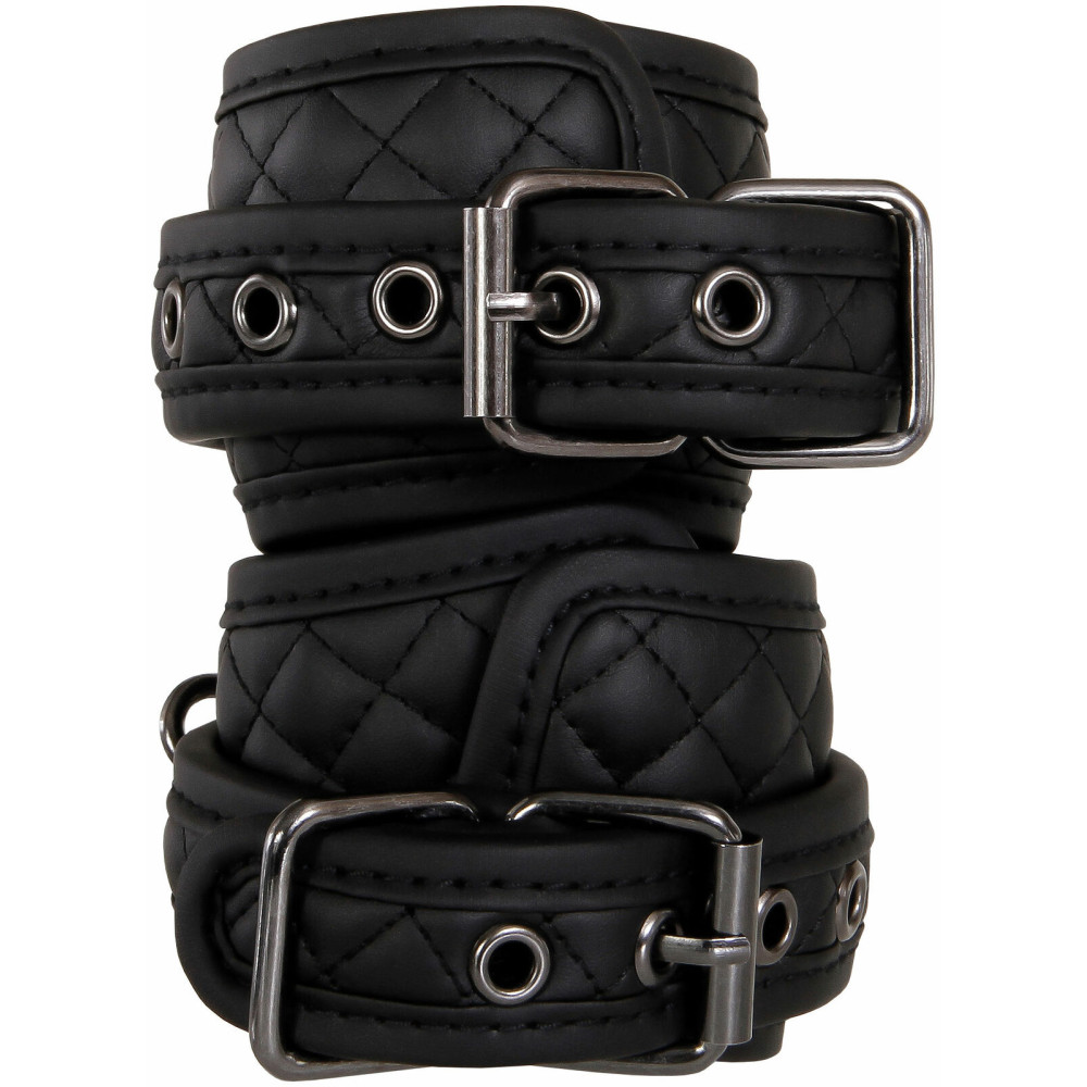 Наручники из кожзаменителя Adam & Eve's Fetish, черные (42442), zoom