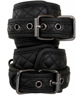 Наручники из кожзаменителя Adam & Eve's Fetish, черные - No Taboo