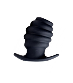 Анальная пробка-тоннель, ребристая, силиконовая - No Taboo