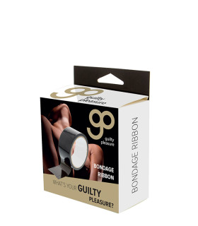 Стрічка для бандажа GP, преміум колекція, з ПВХ, чорна - No Taboo