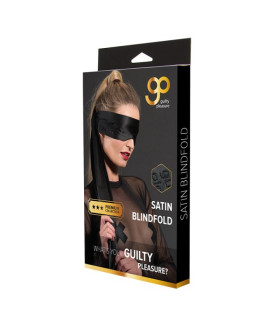 Пов'язка на очі GP, з преміум колекції, з атласної тканини, чорна - No Taboo