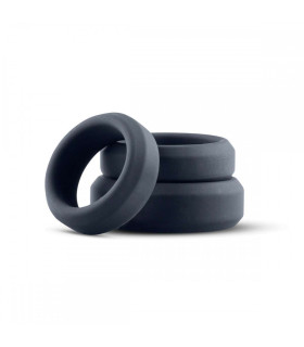 Набор эрекционных колец, силикон, серый - No Taboo