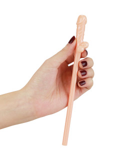 Трубочки с пенисами, телесного цвета, 9 шт. (прикол) - No Taboo