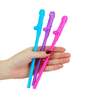 Трубочки с пенисами, разноцветные 9 шт. (прикол) - No Taboo