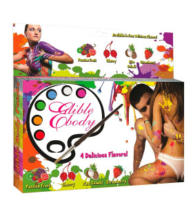 Сьедобная краска для тела, 4 цвета, 4 вкуса - No Taboo