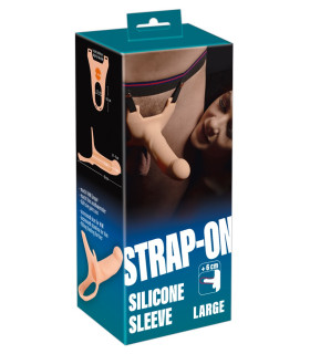 Страпон-фалопротез для чоловіків, з силікону, тілесний, 19 см - No Taboo