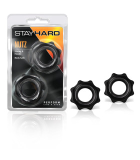  Набор эрекционных колец STAY HARD NUTZ BLACK - No Taboo