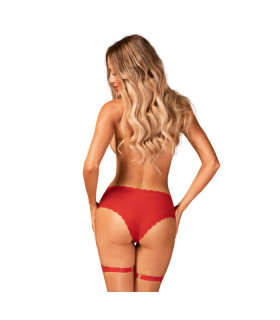 Сексуальние трусики-брифы Obsessive Belovya,красные, XS/S - No Taboo