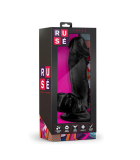 Фаллоимитатор на присоске, силикон, черный - No Taboo