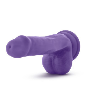 Фалоімітатор з кібершкіри на присоску, фіолетового кольору, 15 см х 3.5 см - No Taboo