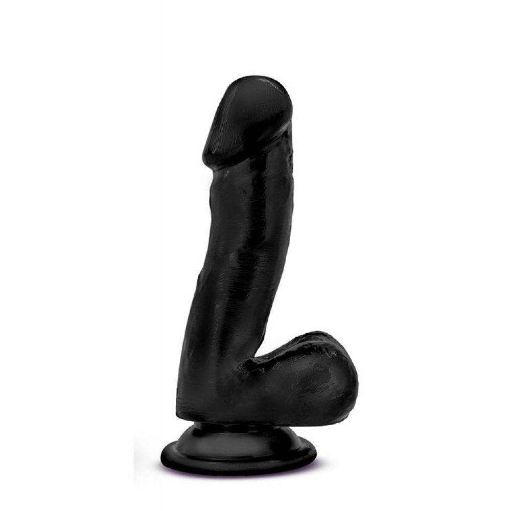 Фалоімітатор на присоску, силікон, чорний (40858), zoom