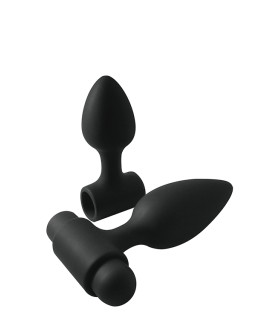 Набор анальных пробок черный RENEGADE VIBES-O-SPADES BLACK - No Taboo