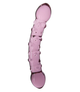 Фаллоимитатор двусторонний стеклянный, розовый, 20.5 см х 2.6 см - No Taboo