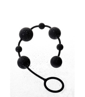 Анальні намиста, силікон, чорний, 35.9 см - No Taboo