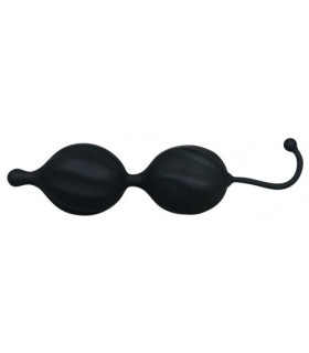 Вагинальные шарики Black Velvets Love Balls, черные, 16 см х 3.7 см - No Taboo