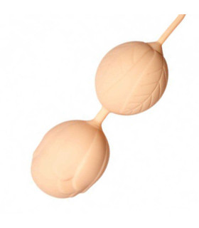 Вагінальні кульки зі зміщеним центром ваги бежеві - No Taboo