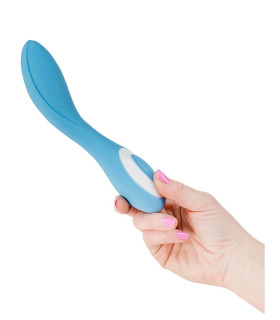 Вібратор мультишвидкісний Wonderlust для точки G, блакитний, 19.5 см х 3.5 см - No Taboo