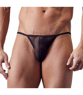 Мужские плавки прозрачные чёрные, M - No Taboo