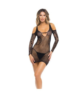  Сексуальна сукня Rene Rofe Between Lines V Chemise, чорна ,one size. - No Taboo