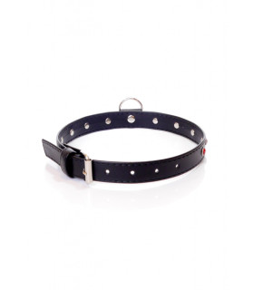 Ошейник серии Fetish Boss , черный с красными кристаллами, 2 см - No Taboo