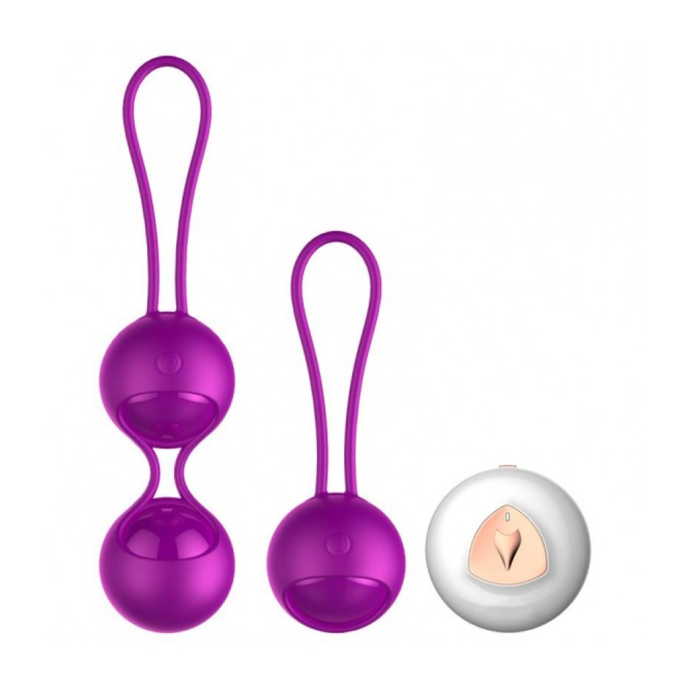 Вагинальные шарики FOX SHOW 3,5 см, фиолетовые (207189), zoom