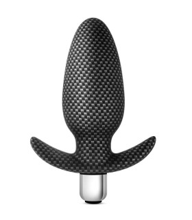 Анальная пробка с вибрацией Blush Spark Carbon, силиконовая, черная, 12 х 4 см - No Taboo