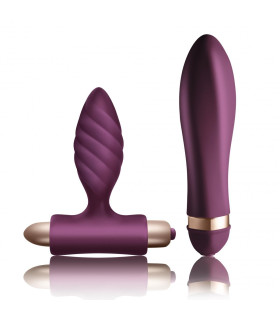 Набор анальная пробка и вибратор Rocks Off Desire, фиолетового цвета - No Taboo