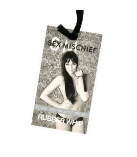 Плетка Sex & Mischief, латексная, черная, 25 см - No Taboo