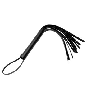 Плетка XR Brands, искусственная кожа, черная, 37 см - No Taboo