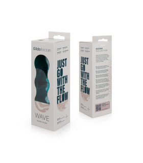 Анальный фаллоимитатор Ocean Gildo, стеклянный, синий, 18 х 3.8 см - No Taboo