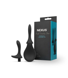 Анальний душ із двома насадками Nexus, чорний, 260 мл - No Taboo