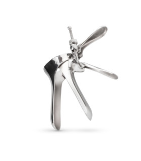 Вагинальное зеркало Sinner, из стали, серебряное - No Taboo