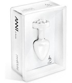 Анальная пробка S Diogol, с кристаллом Сваровски в форме клевера, металл, 5.6 х 2.5 см - No Taboo