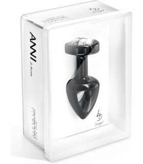 Анальная пробка S Diogol, с кристаллом Сваровски в форме клевера, металл, 5.6 х 2.5 см - No Taboo