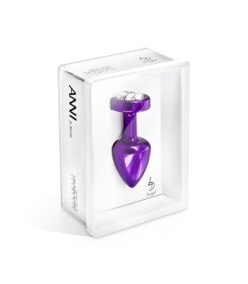 Анальная пробка S Diogol, с кристаллом Сваровски в форме клевера, металл, 5.6 х 2.5 см - No Taboo