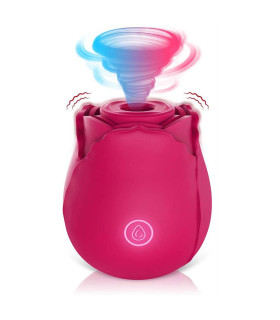 Вакуумный стимулятор клитора с вибрацией в виде розы Rose, розовый, 6 х 1.5 см - No Taboo