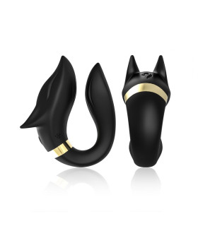 Вибратор для пар Fox, с пультом дистанционного управления, черный - No Taboo