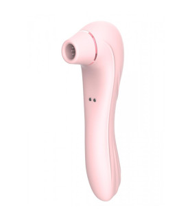 Двухсторонний вакуумный стимулятор клитора с вибрацией, розовый, 18.6 х 4.5 см - No Taboo