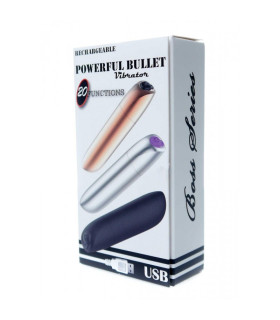 Вибропуля перезаряжаемая, золотая, 10 х 2 см - No Taboo